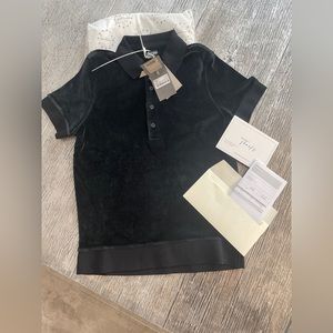 TOM FORD
Short Sleeve Cotton &
Modal Blend Velour Polo shirt